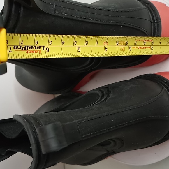 Esmara- - Rubber Rain Ankle Bootie w,/Lug Sole -Italian made -Black/Orange -NWOT - Picture 10 of 10